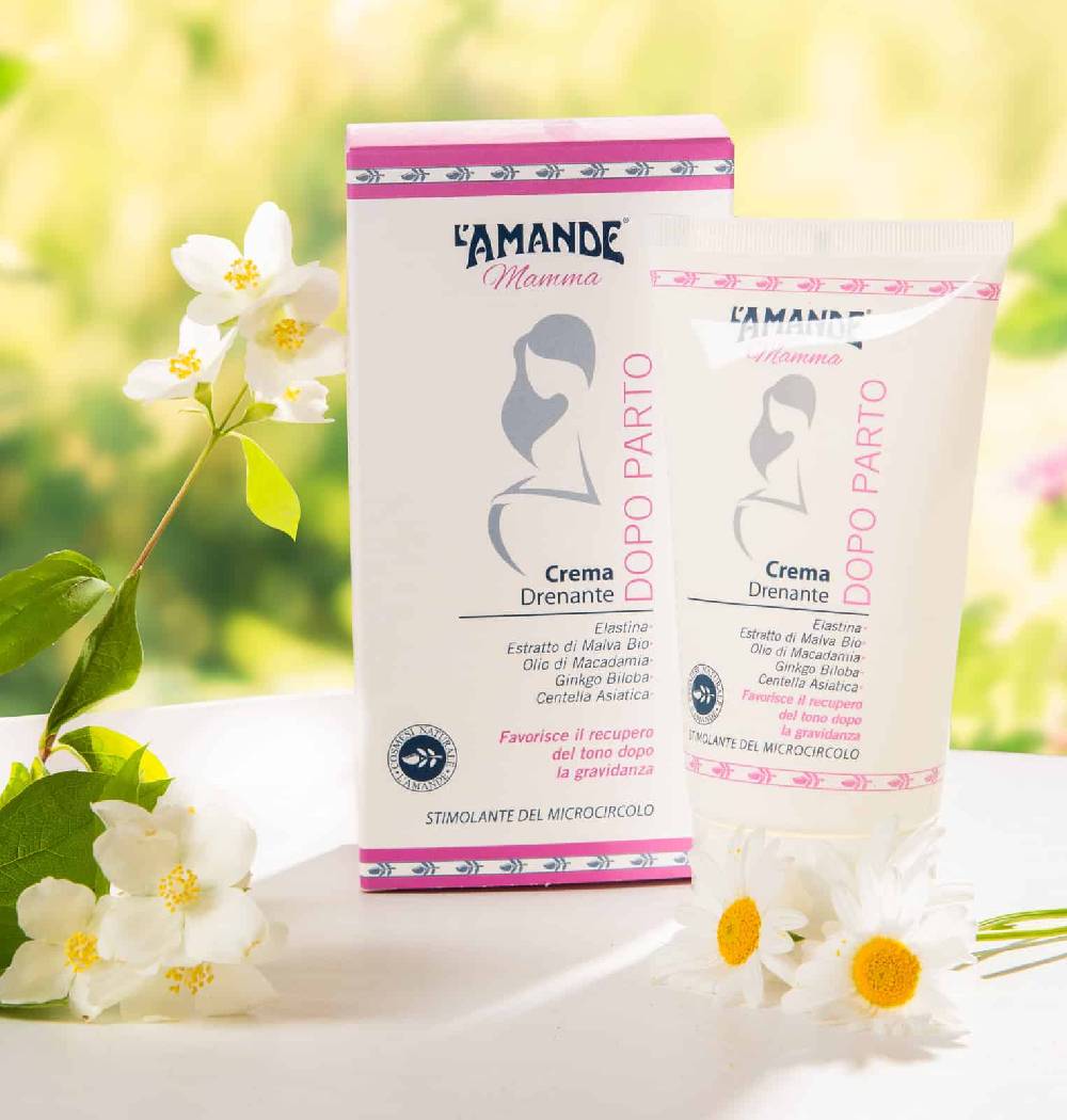 L'amande Crema drenante dopo parto Mamma Promozione Limitata