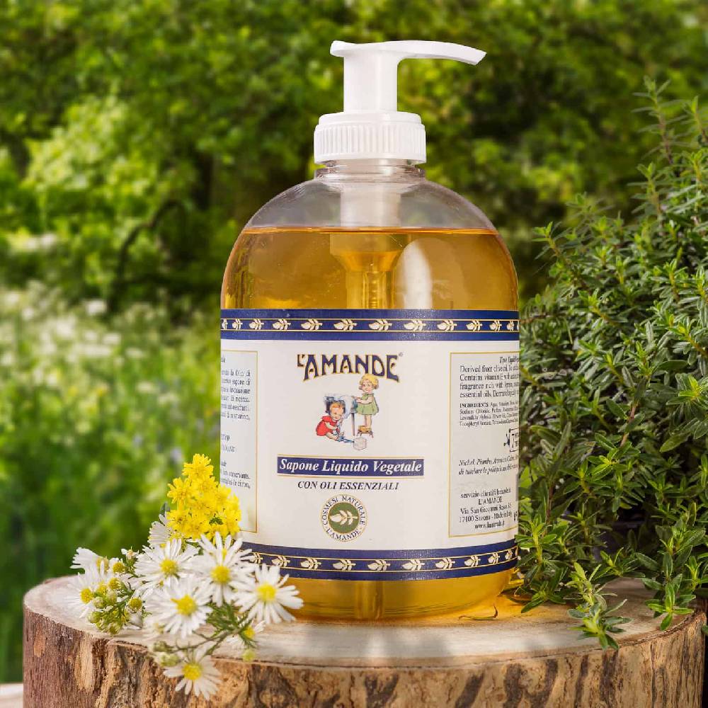 L'amande Sapone liquido vegetale con oli essenziali Spedizione Gratuita