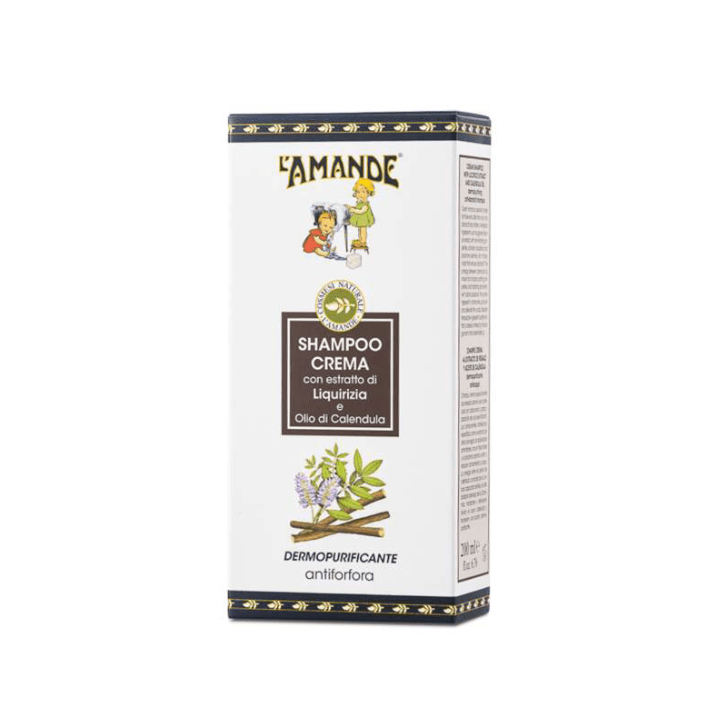 L'amande Shampoo crema antiforfora alla liquirizia Presa