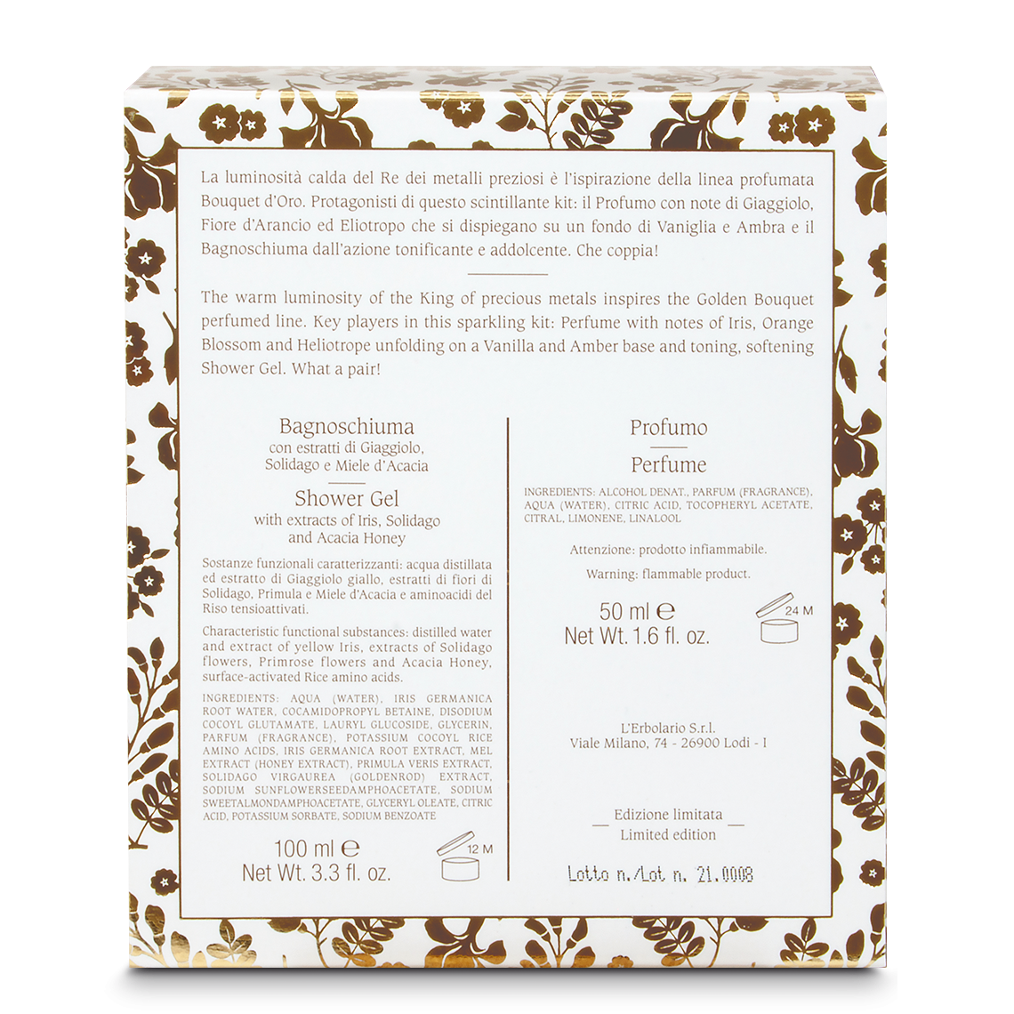 L'erbolario Kit Corpo Bouquet d'Oro Presa