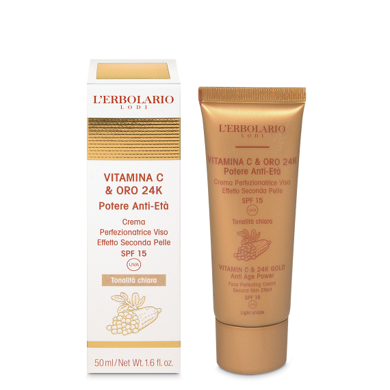 L'erbolario Crema Perfezionatrice Viso tonalità chiara Vitamina C & Oro 24K Vendita Economica