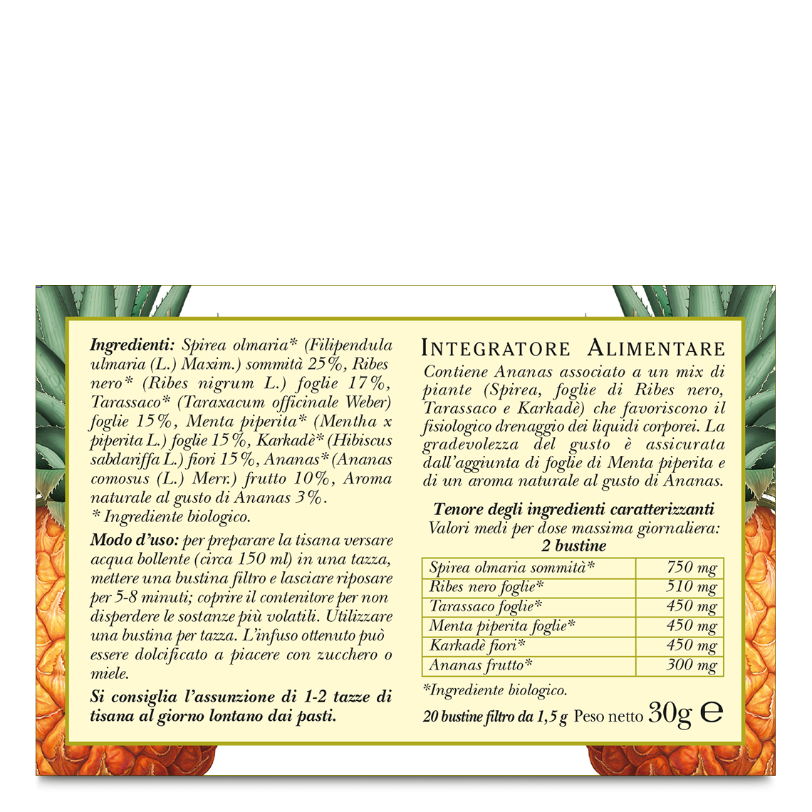 L'erbolario Tisana biologica Ananas Cell Soddisfazione Garantita
