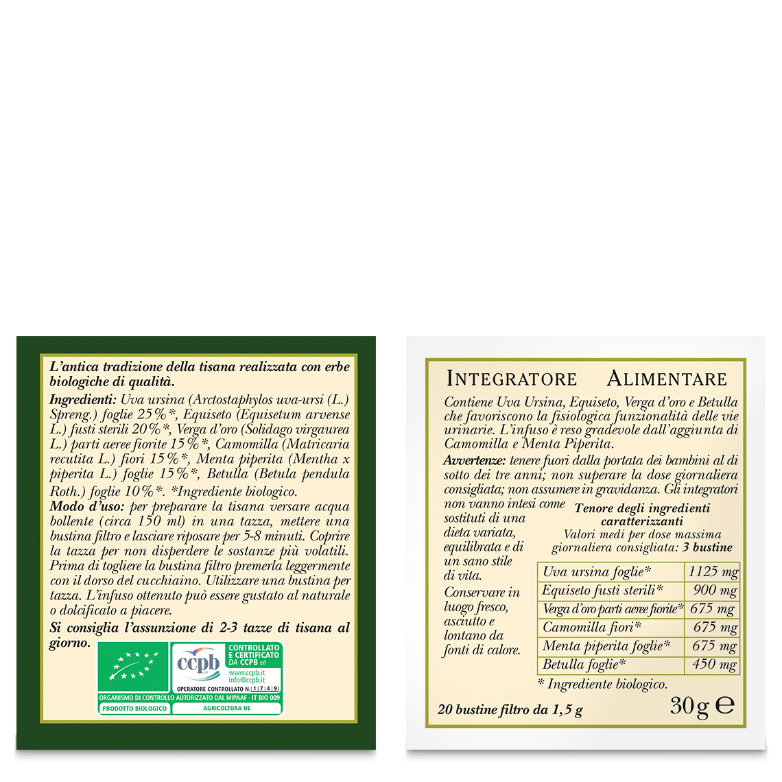 L'erbolario Tisana Biologica Cistattiva Economico