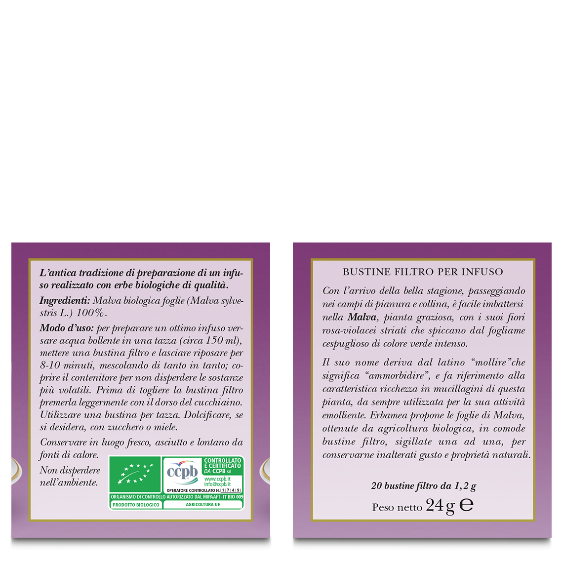 L'erbolario Infuso alla Malva Ritorno libero