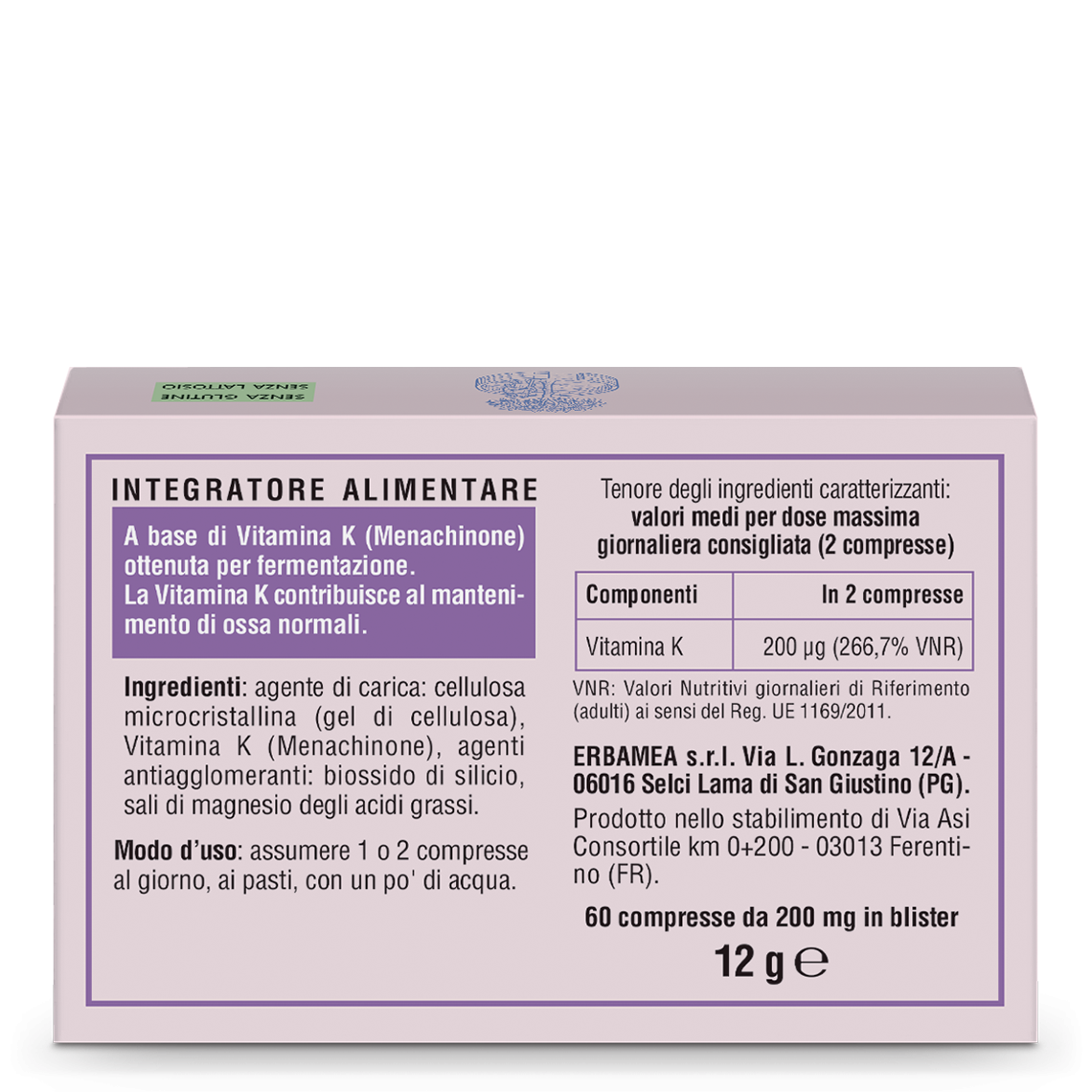 L'erbolario Integratore Vitamina K2 Spedizione Gratuita