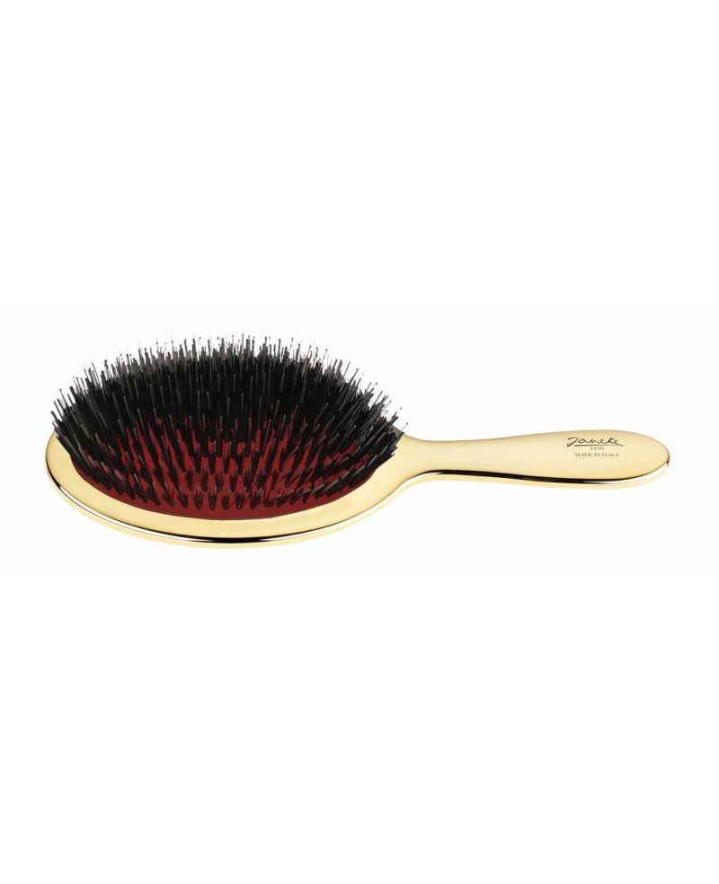Janeke Spazzola dorata con setole e rinforzo nylon bianco - cod. AUSP23M Promozione Limitata