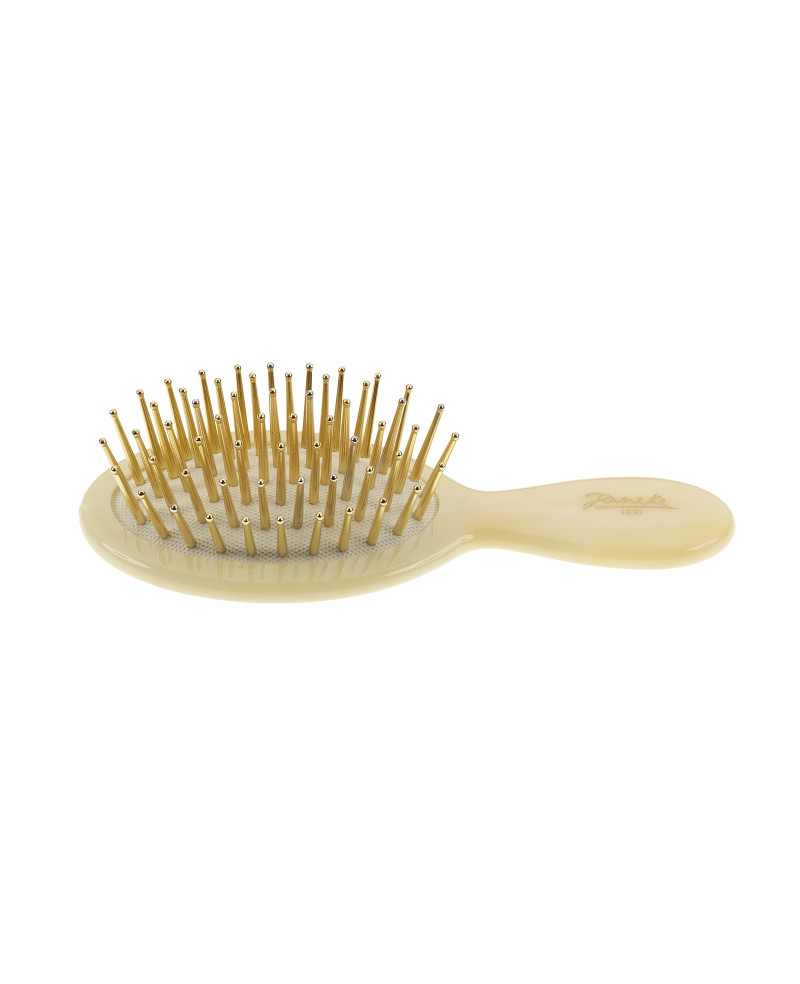 Janeke Spazzola piccola, imitazione corno, con picchi oro - cod. SP24G CRN Fino Al -60%