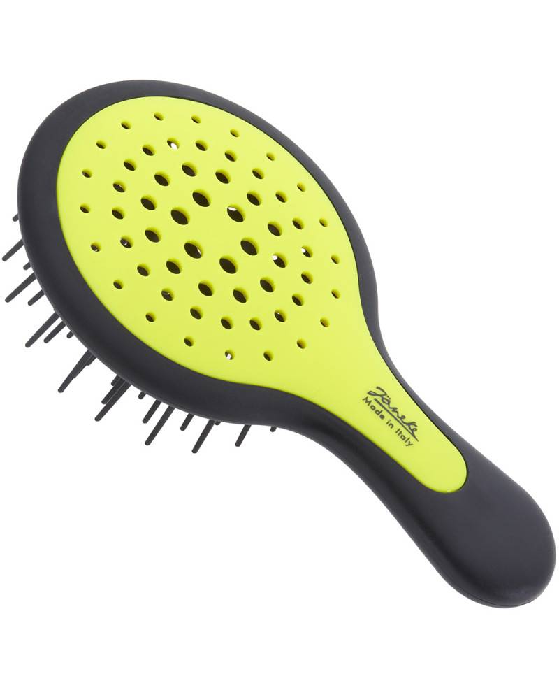 Janeke Mini Superbrush Giallo Fluo e manico Nero - 71SP220NER YFL Vendita Calda