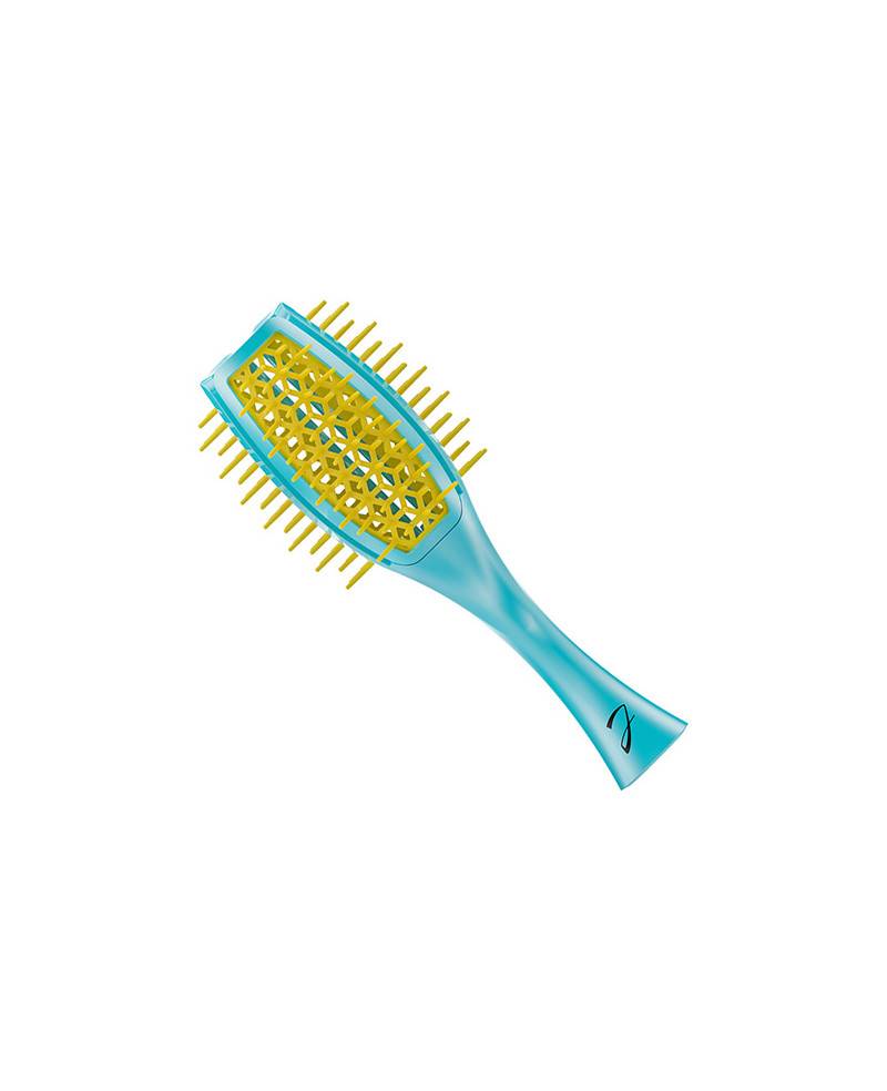 Janeke Spazzola Tulip ventilata, più volume nei capelli, bicolore turchese e giallo – cod. SP503 TG Saldi