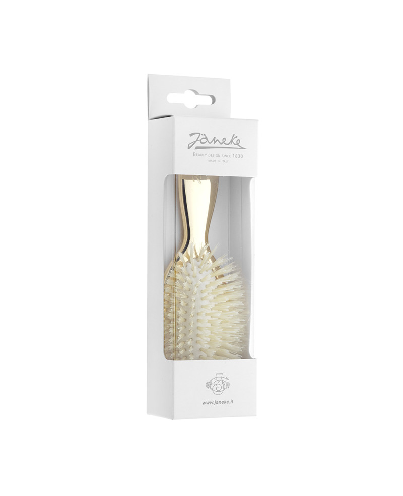 Janeke Spazzola piccola, dorata, con setole e rinforzo nylon - cod. AUSP21M 2025
