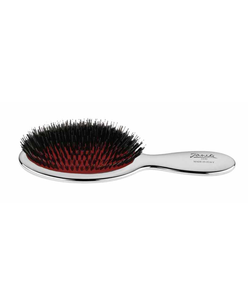 Janeke Spazzola piccola con setole e rinforzo nylon, colorazione argento - cod. CRSP21M Qualità