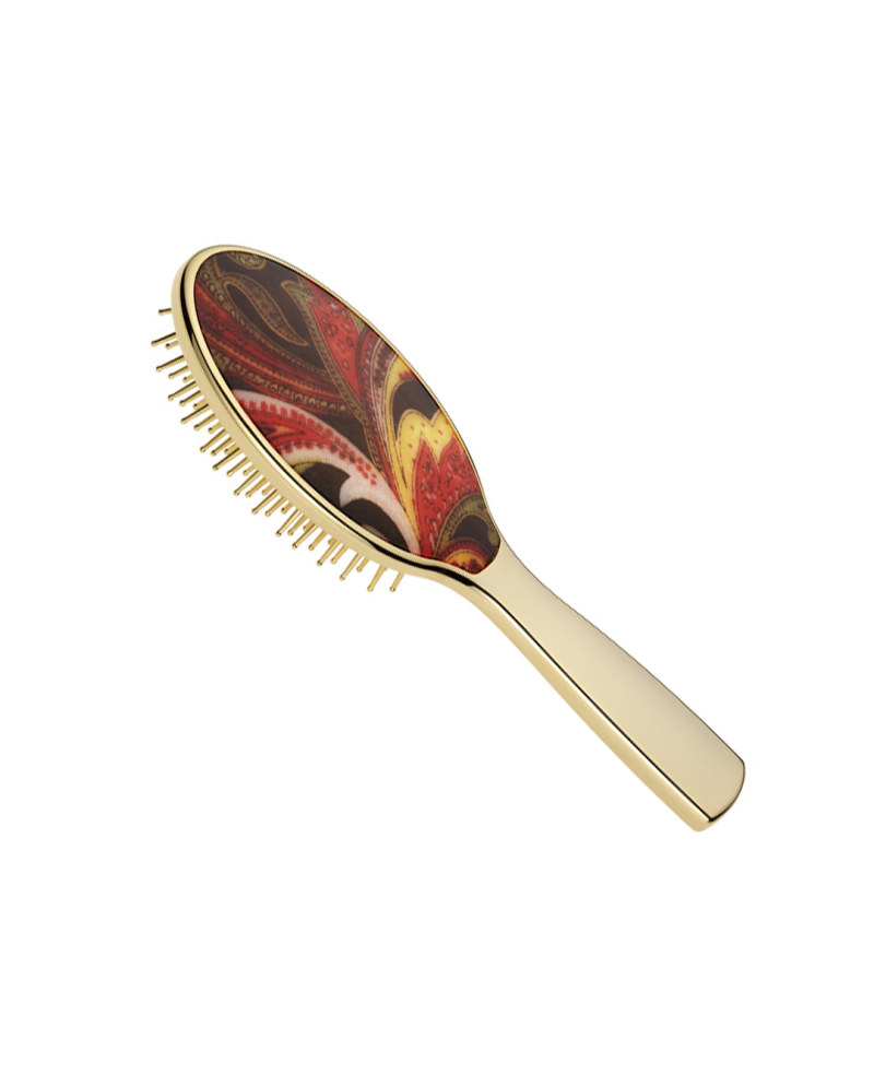 Janeke Spazzola dorata con inserto kashmir - cod. AUSP232G KAS Fino Al -60%