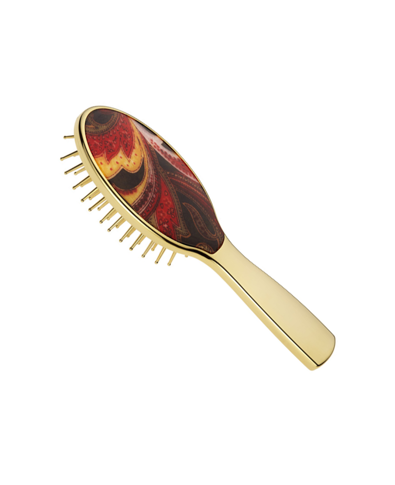 Janeke Spazzola piccola dorata con inserto kashmir - cod. AUSP231G KAS Super Saving Price