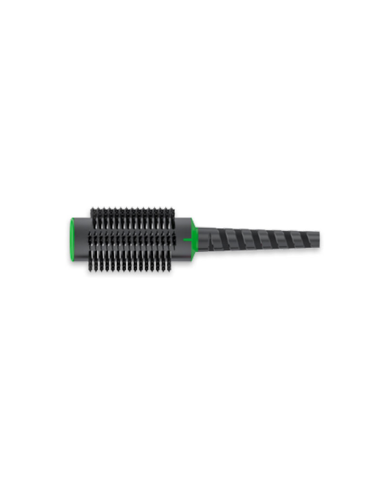 Janeke Spazzola termica tonda Spiral, colorazione nera e verde, diametro 65 - cod. SP514C-ALM Qualità Garantita