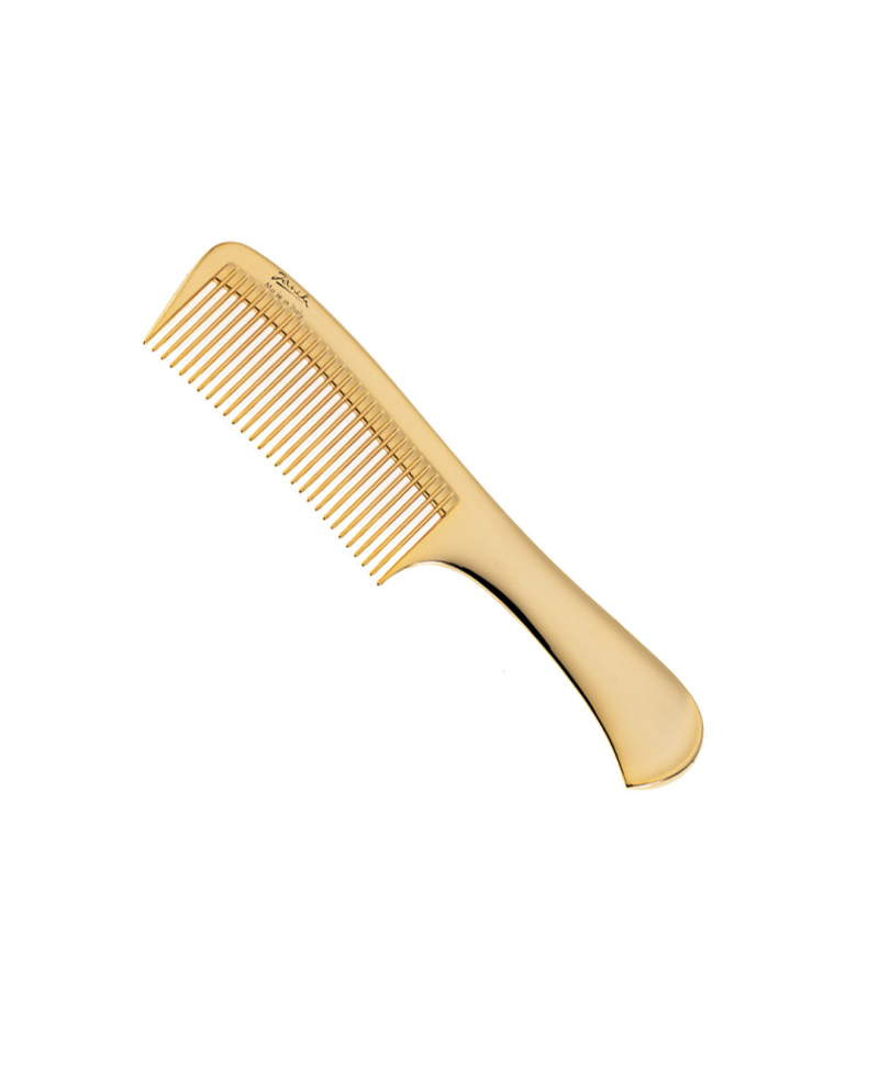 Janeke Golden wide-teeth comb with handle 22x4,5 cm - COD. AU825 Convenienza