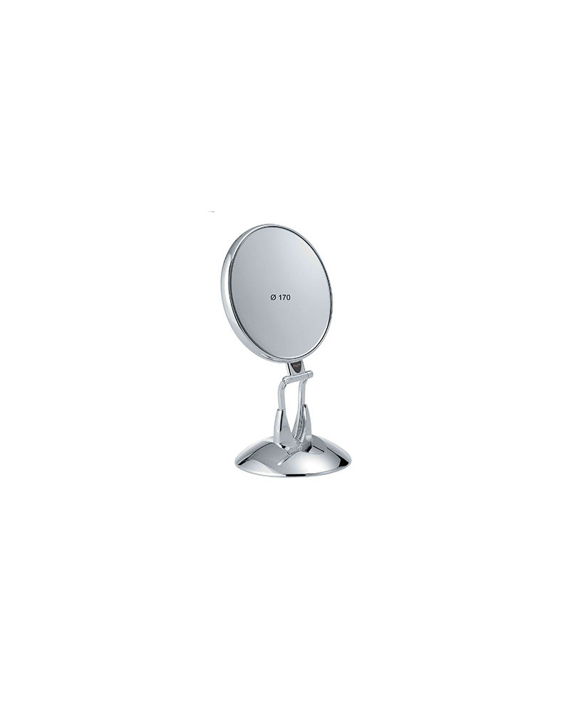 Janeke Specchio da tavolo argento, con base di supporto, ingrandimento x3, diametro 17 cm - cod. CR447.3 SU Consegna Veloce