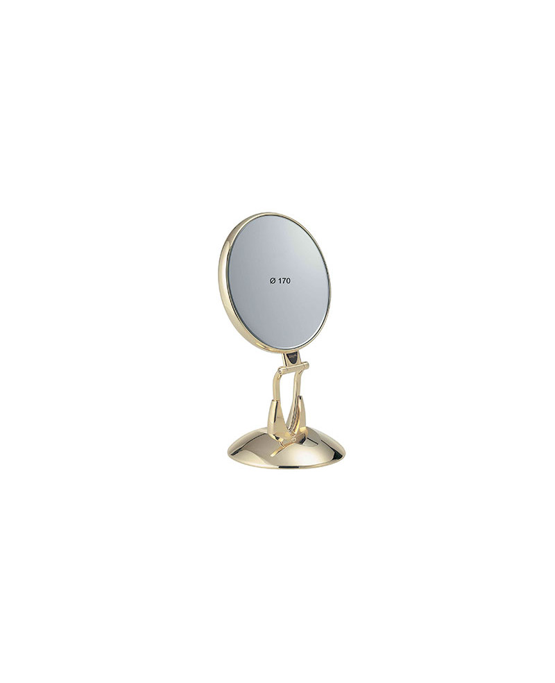 Janeke Specchio da tavolo oro, con supporto, ingrandimento x3, diametro 17cm - cod. AU447.3 SU Affare Del Giorno