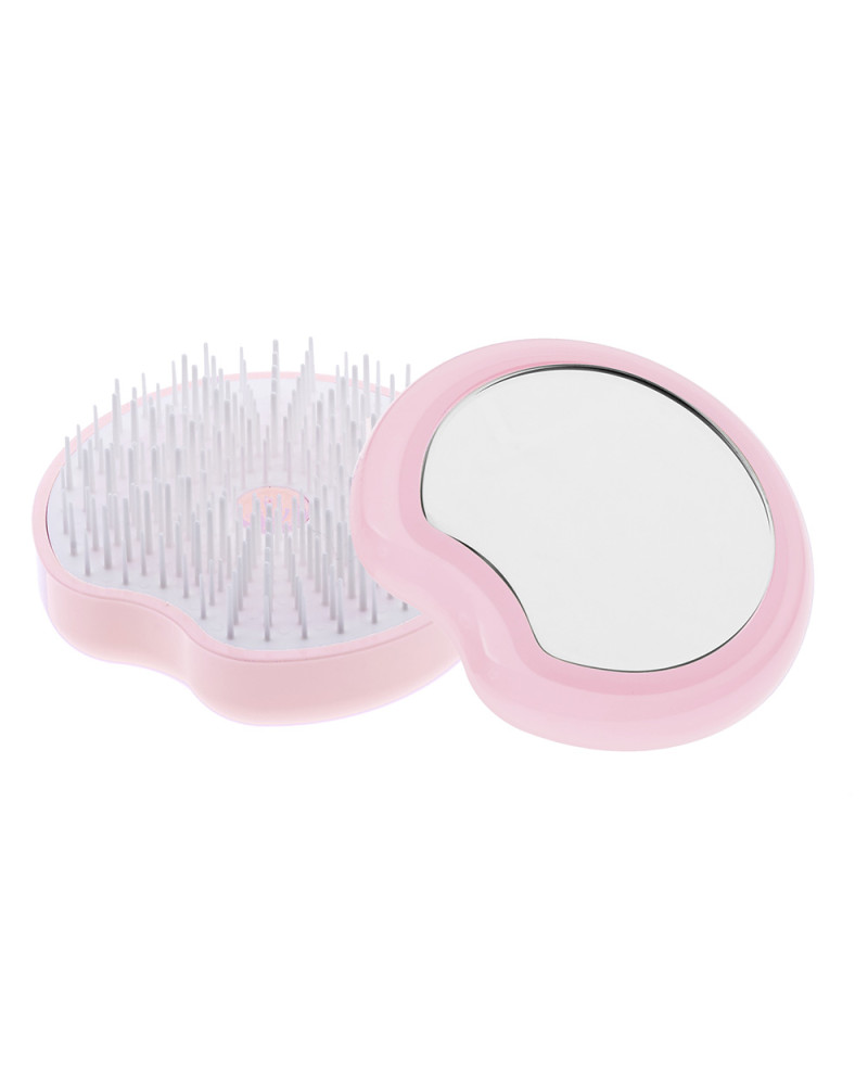 Janeke Spazzola Pomme Brush, compatta ed ergonomica con impugnatura palmare e specchio diametro 84, colore rosa - cod. 93SP228 RSA Sottocosto