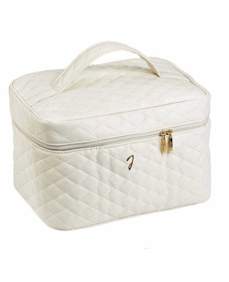 Janeke Beauty da viaggio trapuntato grande, beige - cod. A6151VT BEI Vendita