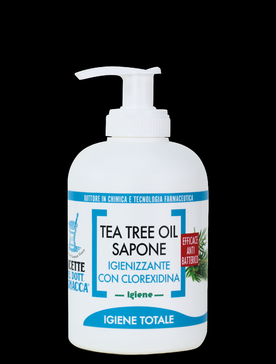 Pilogen Carezza Tea Tree Oil Sapone Igienizzante con Clorexidina 250ml - Ricette del Dott. Pignacca