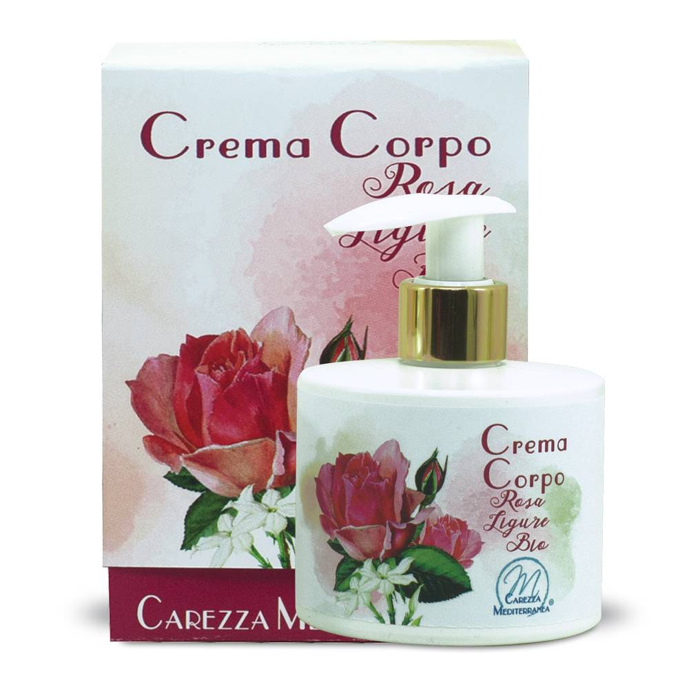 Pilogen Carezza Crema Corpo alla Rosa Ligure BIO 250ml - Carezza Mediterranea