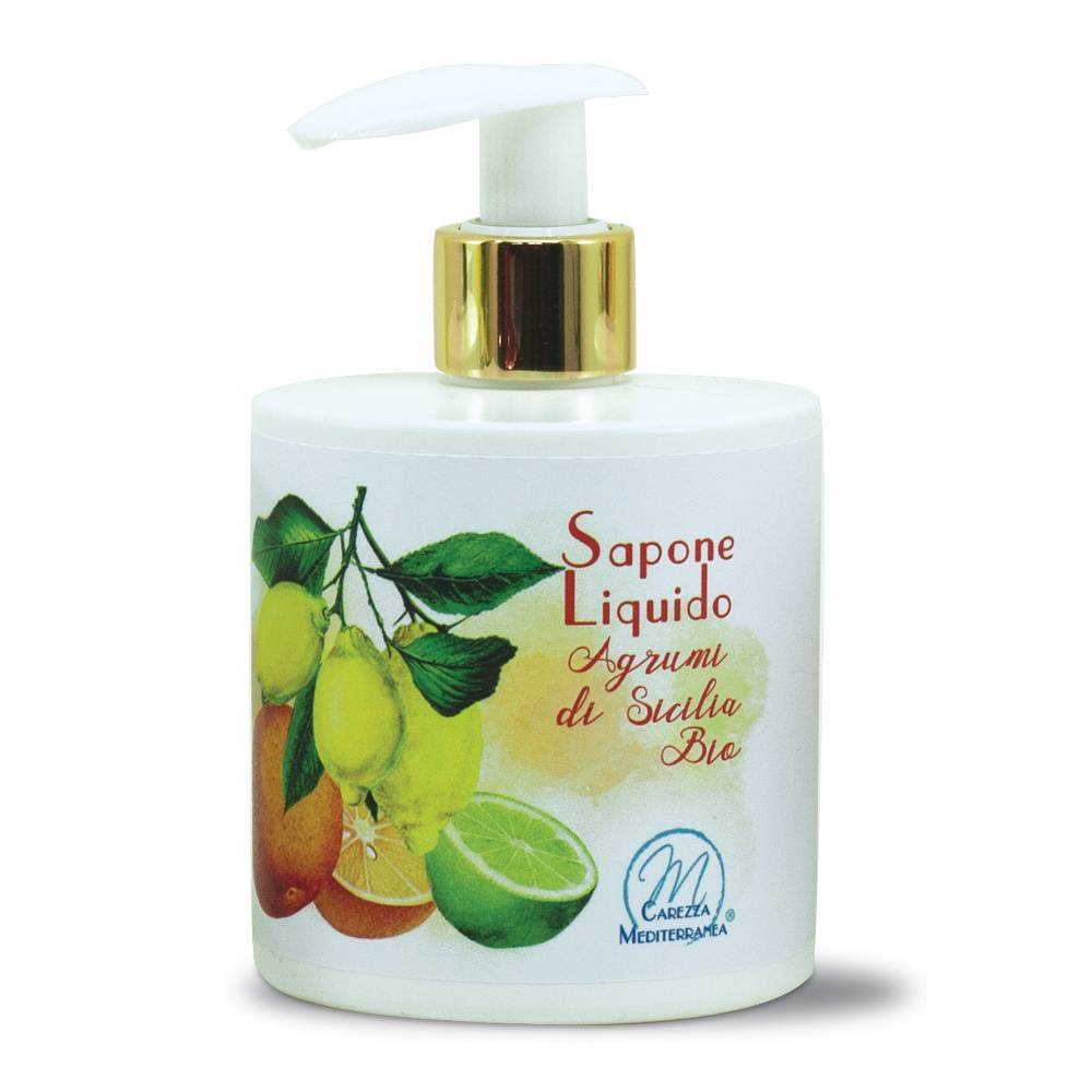 Pilogen Carezza Sapone Liquido agli Agrumi di Sicilia BIO 350ml - Carezza Mediterranea