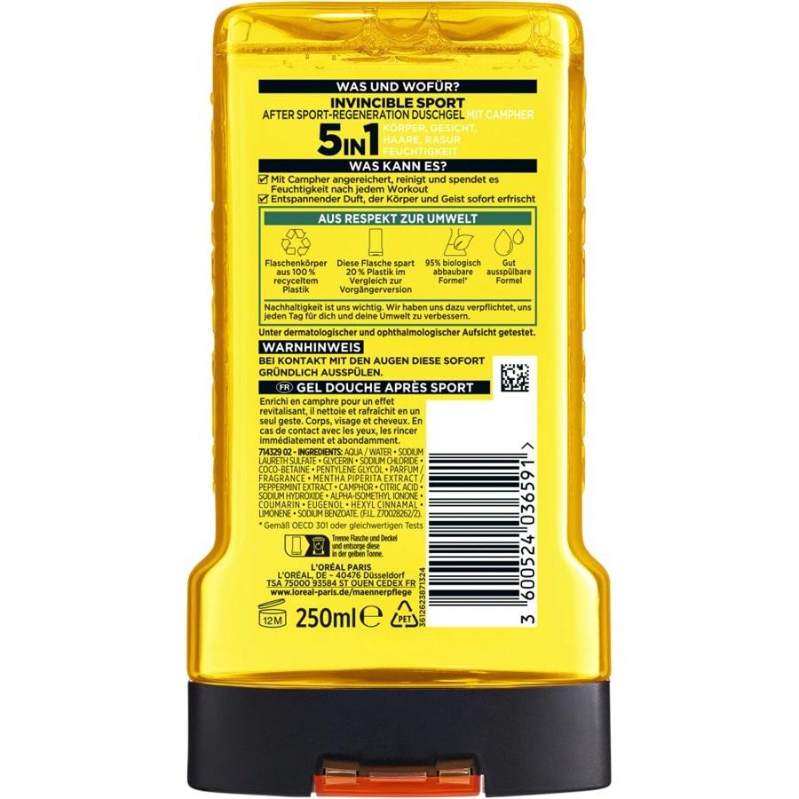 L'Oréal Paris Men Expert Gel doccia Invincible Sport 5 in 1 Camphor Shower Gel Shopping Online