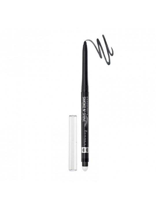 Rimmel London Matita Occhi Automatica Exaggerate Eye Smokye'n Shine 001 Little Black Smokey Nuova